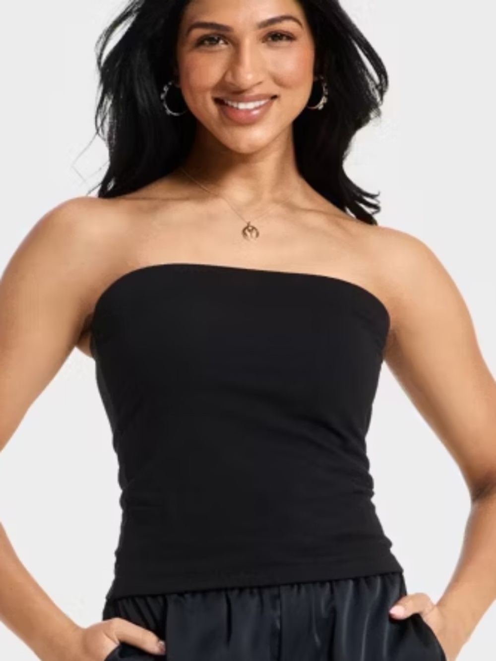 ✨4 for $15✨ Women's Seamless Tube Top - A New Day™ Black S